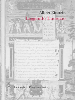 cover image of Leggendo Lucrezio